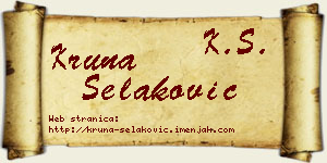 Kruna Selaković vizit kartica